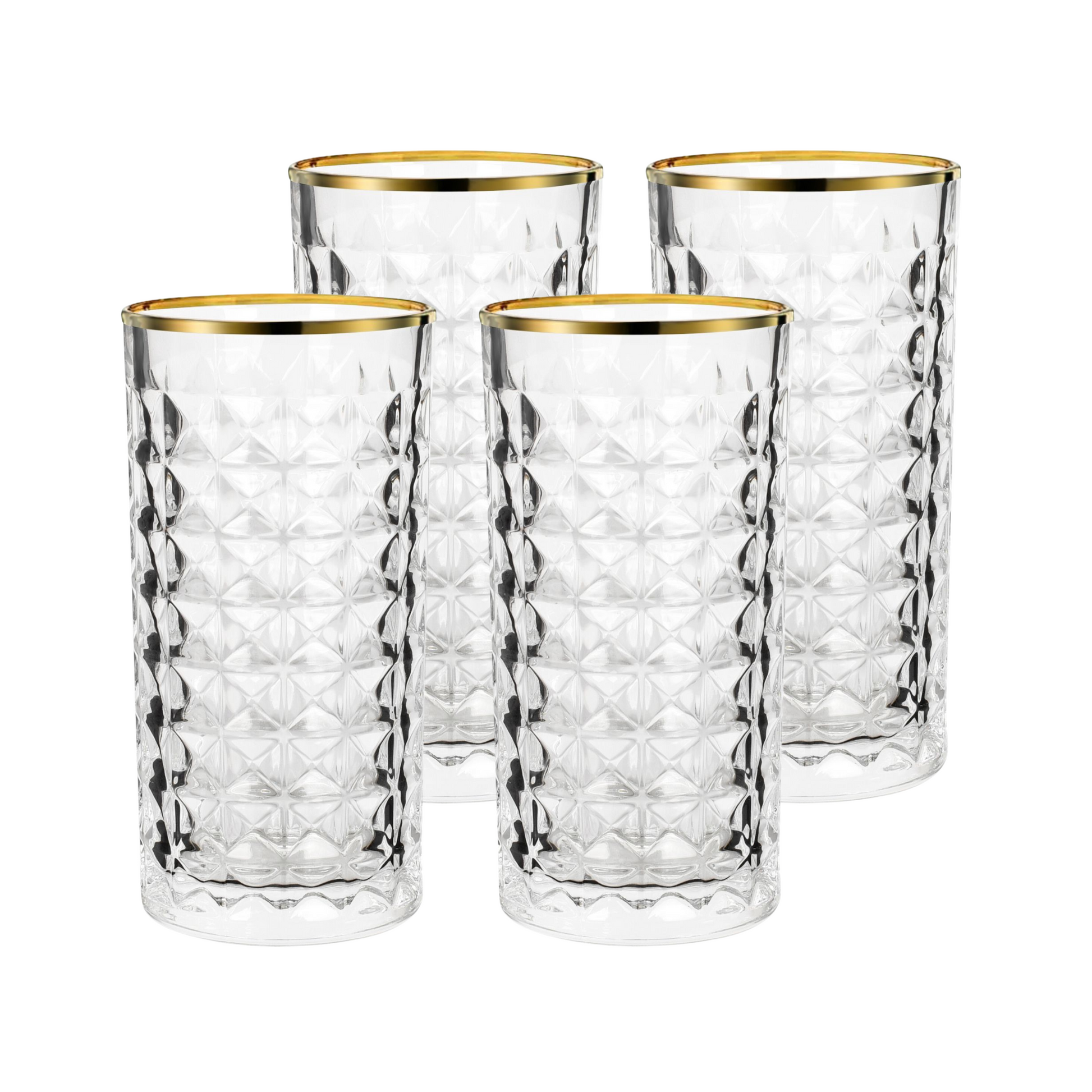 Schöne Kristall Latte Macchiato Gläser Goldrand Luxus Glas Set 4er Set Schönes Geschenk für Frauen