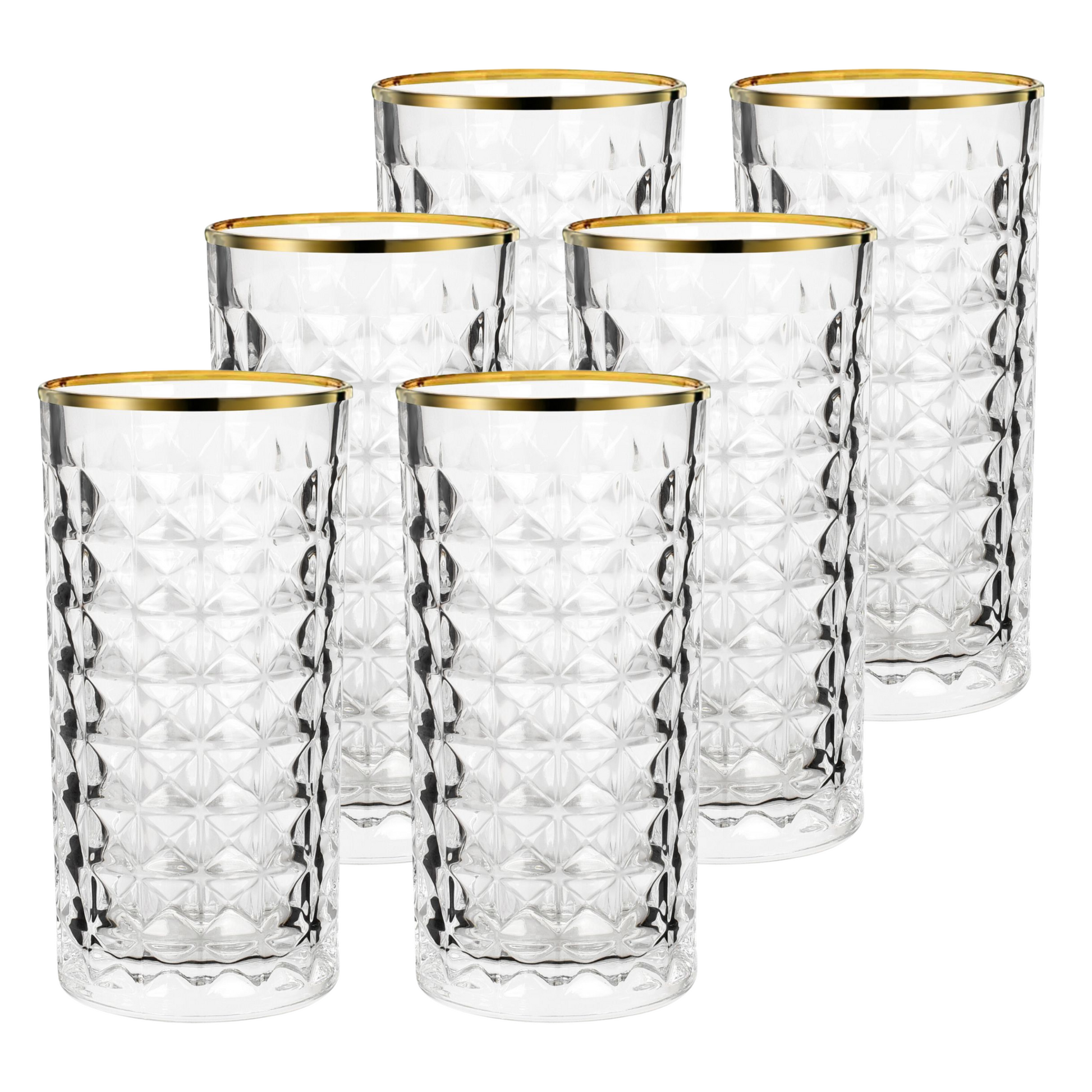 Schöne Kristall Latte Macchiato Gläser Goldrand Luxus Glas Set 6er Set Schönes Geschenk für Frauen