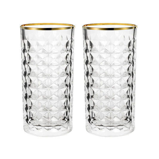 Schöne Kristall Latte Macchiato Gläser Goldrand Luxus Glas Set 2er Set Schönes Geschenk für Frauen